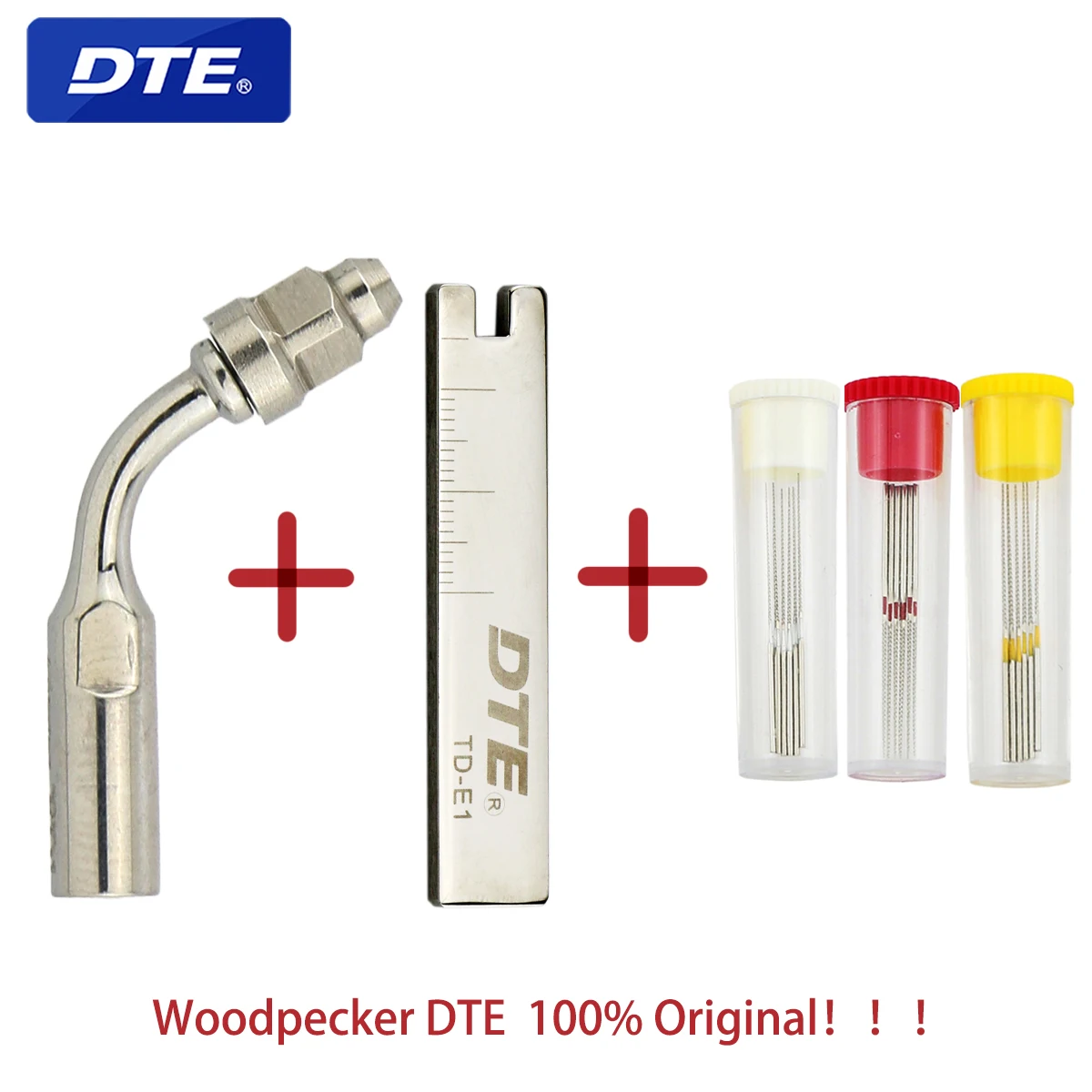 Woodpecker DTE Dental Tools Ultrasonic Perio Scaler Tip Root Canal Cleaning Kit U-file Wrench Fit EMS UDS SATELEC NSK Handpiece