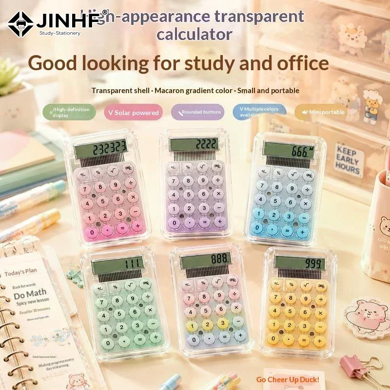 Portable Mini Cute Silent Calculator Learning Auxiliary Small Portable Calculator Back To School Supplies Students Finance