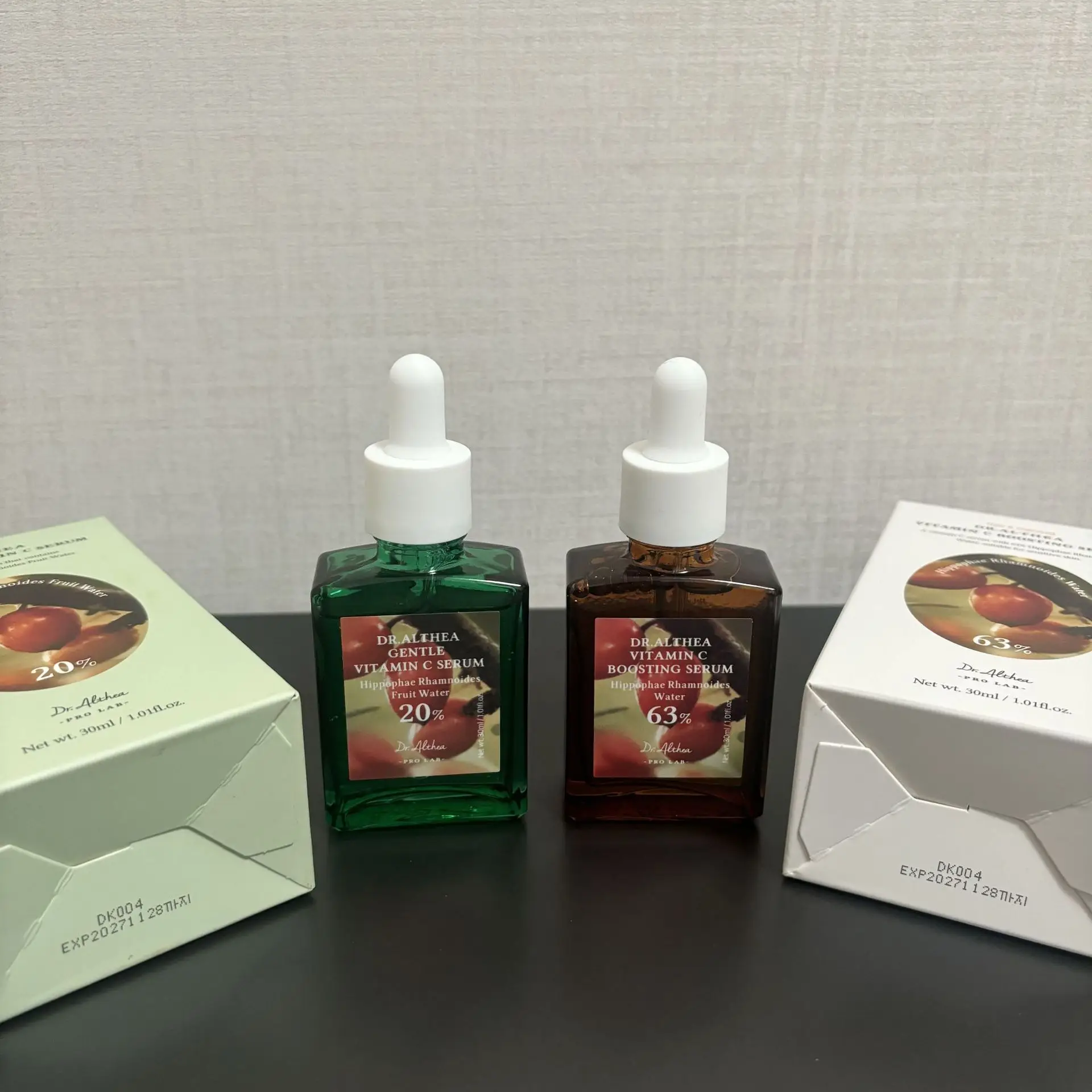 مجموعة العناية بالبشرة الكورية Dr.Althea - 345/147 كريم مضاد للأكسدة، مصل فيتامين C اللطيف، يهدئ الأخضر، العناية بالبشرة المرطبة بالبرتقال