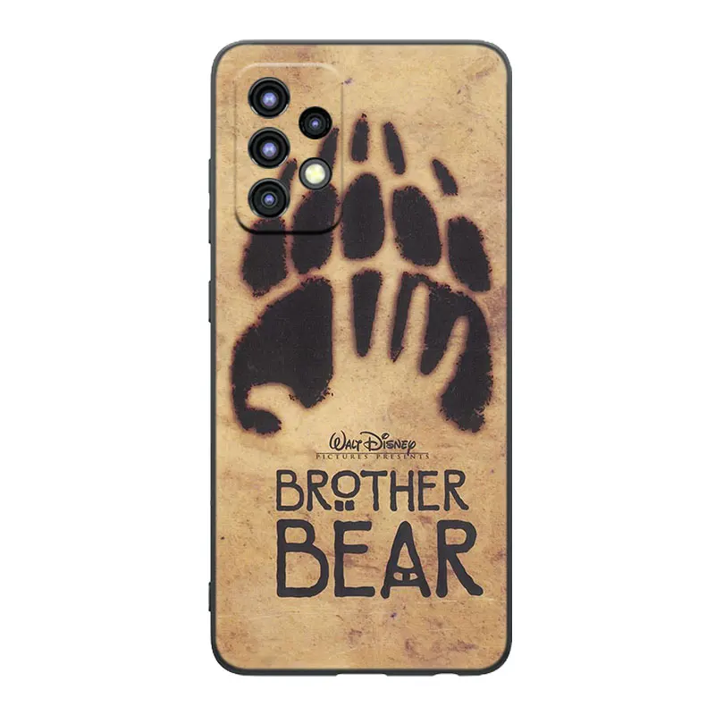 Disney Brother Bear Black Case For Samsung Galaxy A04S A04E A12 A13 A14 A22 A23 A32 A33 A34 A50 A51 A52S A53 A54 A70 A71 A72 A73