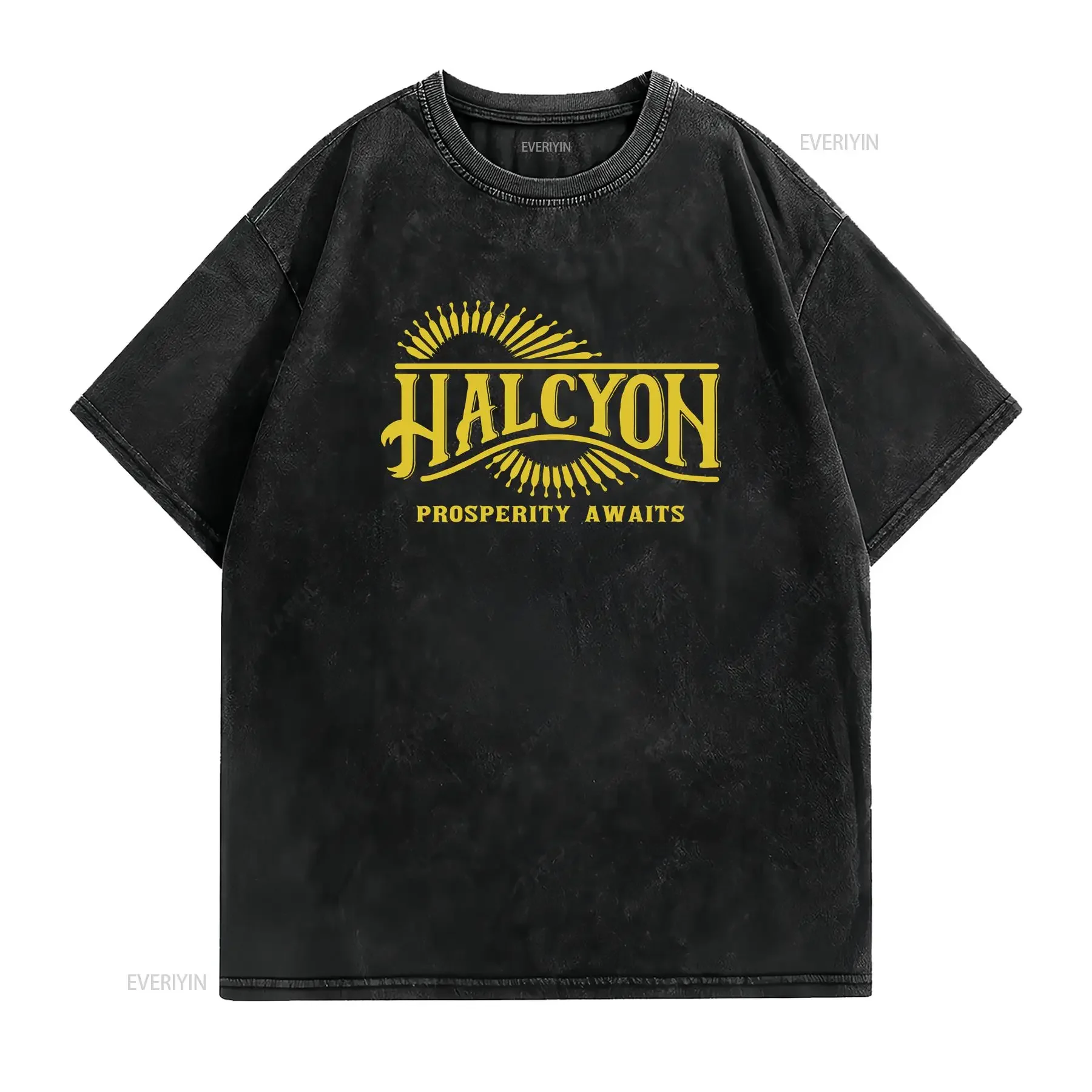 New T Shirt Halcyon Colony Logo Funny American Usa Size S 5XL vintage Washed Soft Comfortable Top For Everyday Wear streetwear