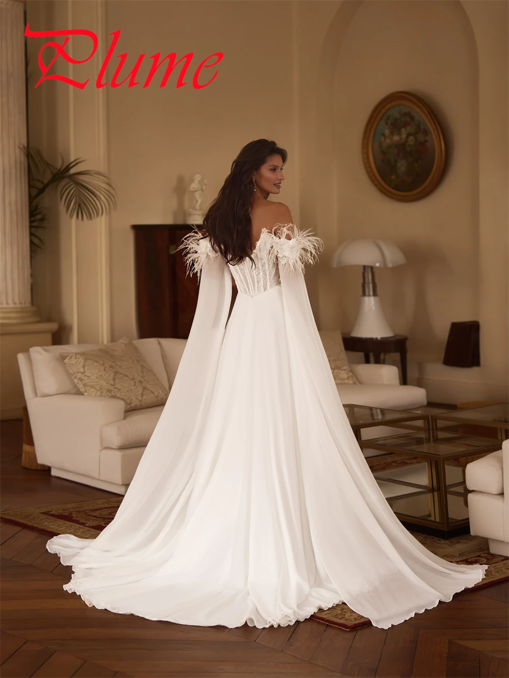 カスタマイズされた絶妙なホワイトジャージのウェディングドレスエレガントなストラップレスキャップスリーブ Vestido デノビア夢のようなジッパーバックブライダルドレス