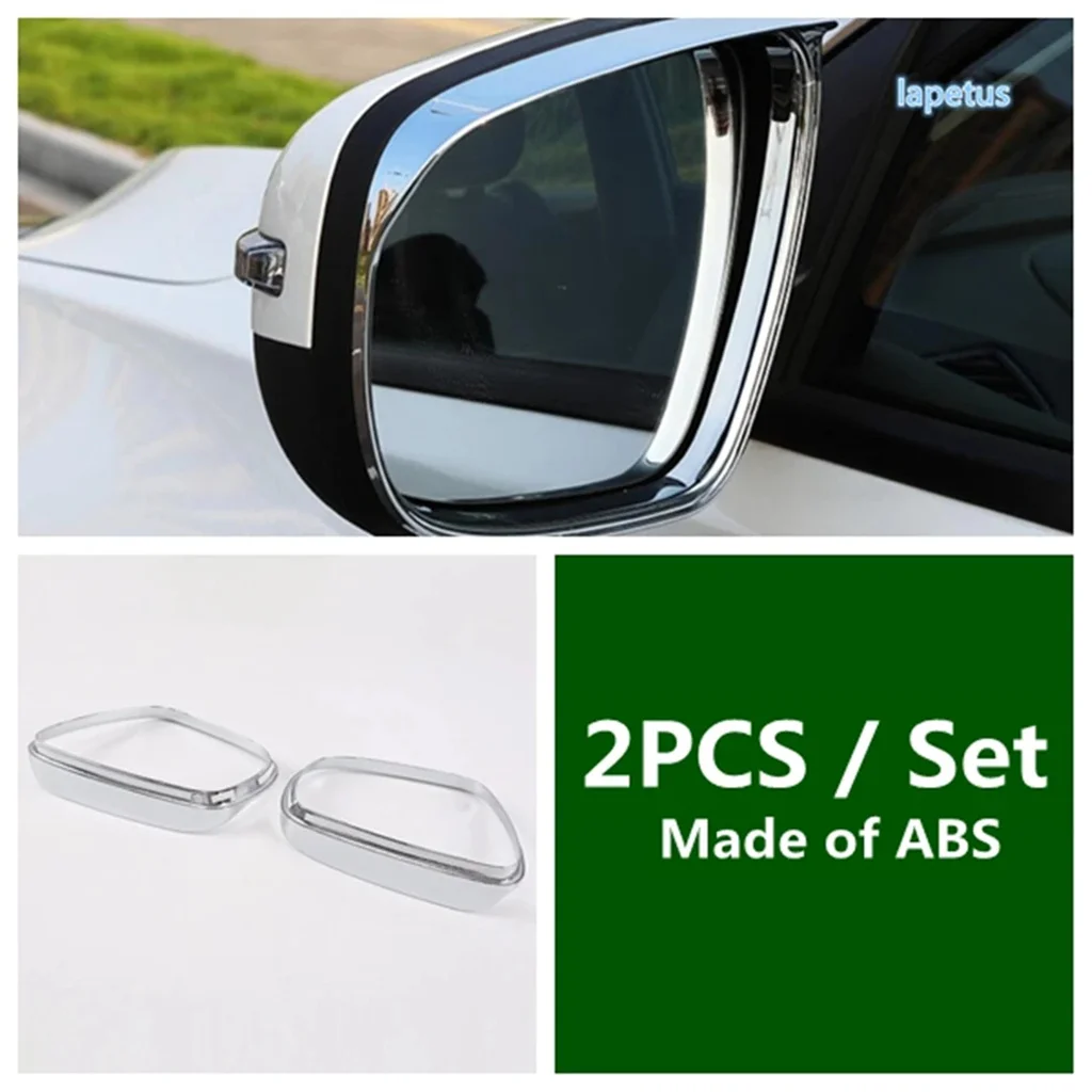 ABS Chrome Rear-View Mirror Rain Eyebrow Decoration Frame Clear Cover Trim Fit For Chery Tiggo 8 Pro 2021 2022 Car Accessories