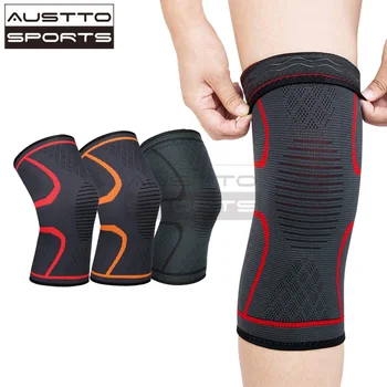 Austto 1PC 무릎 보호대 무릎 받침대 압축 보호 슬리브 달리기 농구 스쿼트 피트니스 운동  Best5