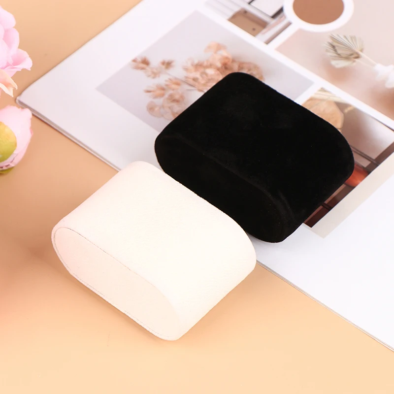 1Pc Watch Pillow Black Beige Suede Watch Cushions for Case Storage Box Wrist Watch Bracelet Display Stand Holder Organizer