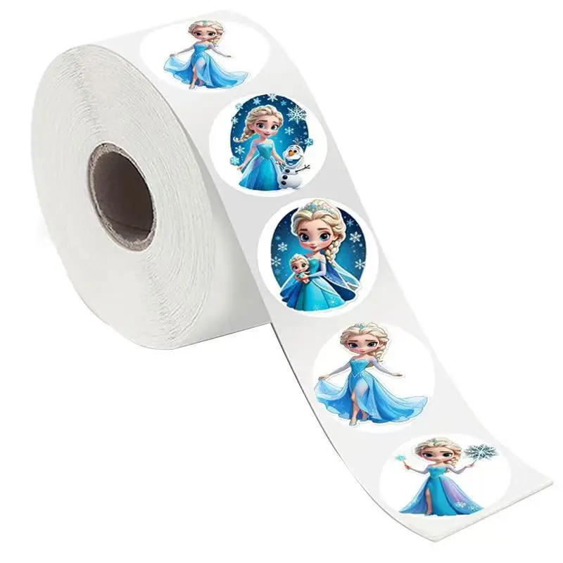 500 قطعة/لفة لطيف المجمدة ملصق الكتابة على الجدران الجمالية الزخرفية الأمتعة المحمول مذكرات كتاب الاطفال أنيمي الكرتون ملصقات لعبة