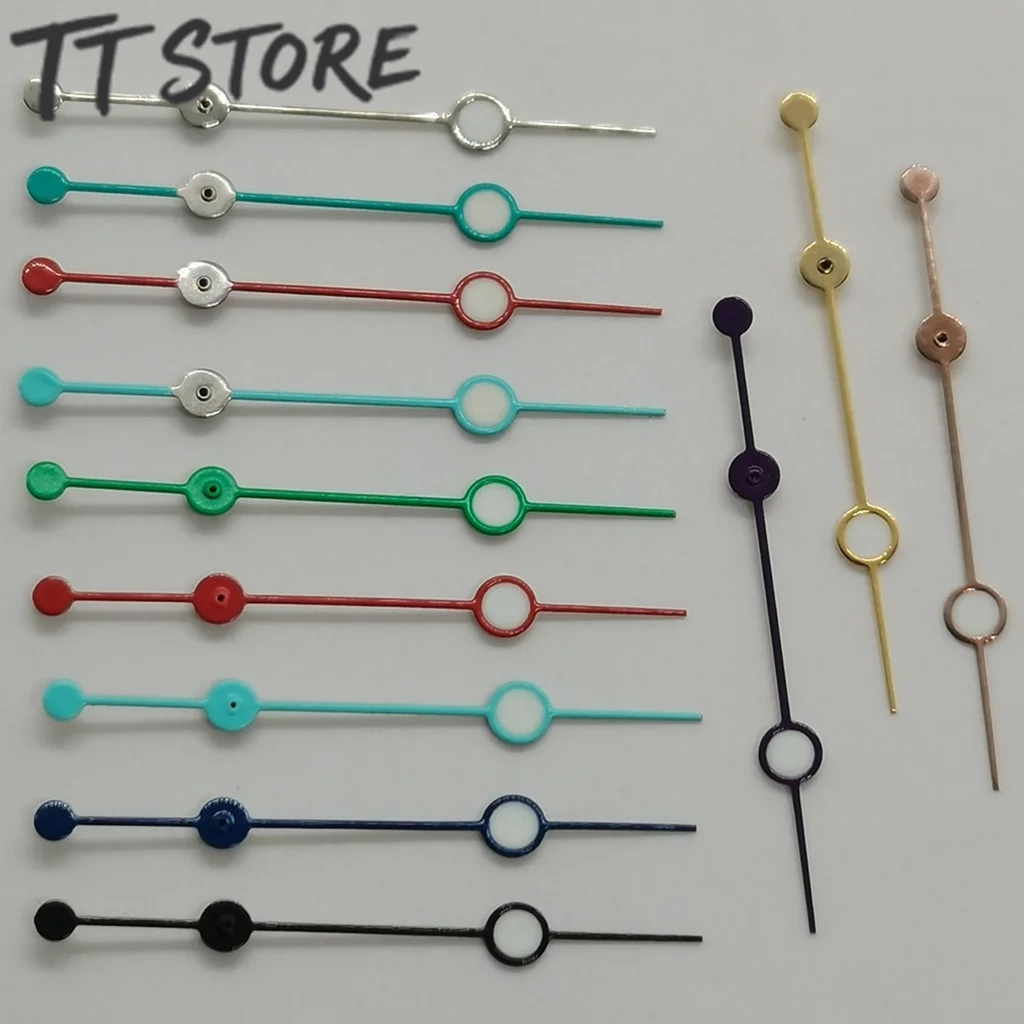 NH35 NH36 7S26 7S36 4R35 4R36 حركات 12.5 ملم فضي أسود أخضر أزرق أحمر أرجواني ساعة ذهبية أيدي ثانية واحدة #2