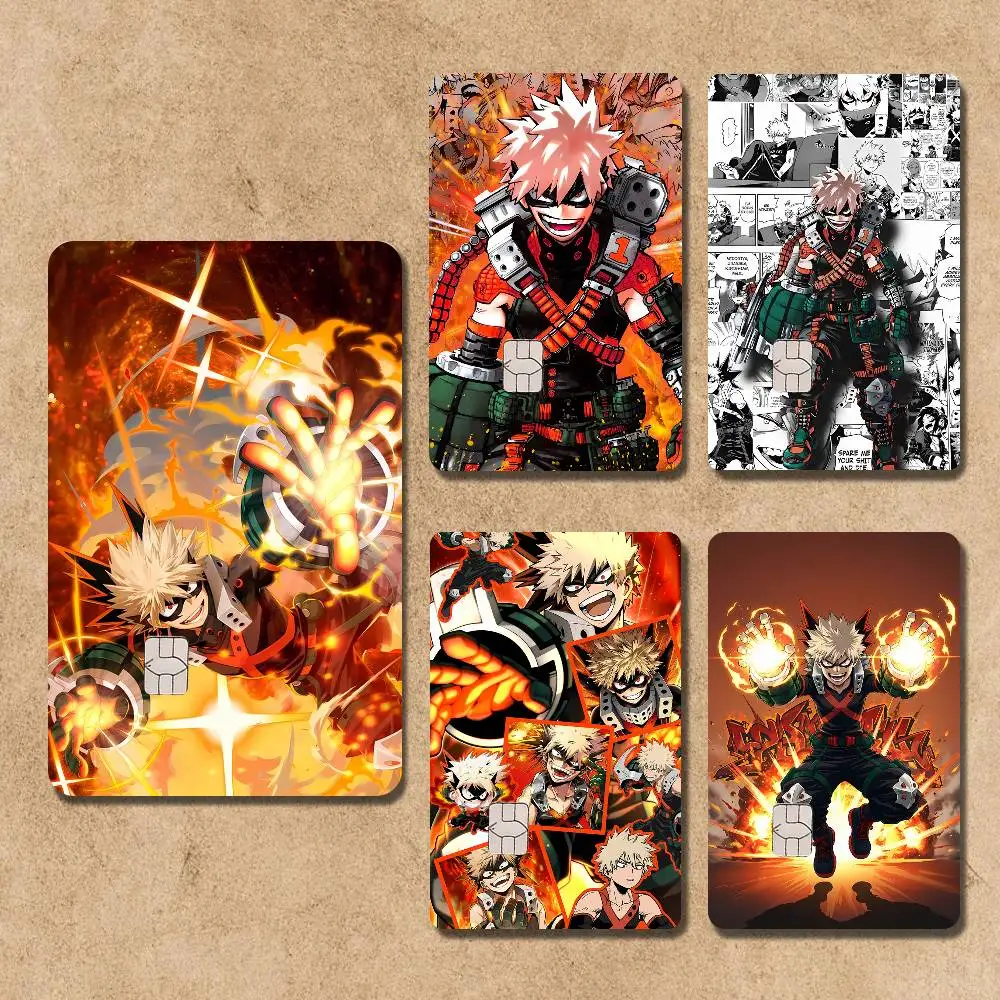 B-Bakugo A-Academia My HeroES  Card Stickers Credit Visa Debit Bank Charge Card Bus Metro Waterproof Sticker Decal Decoration
