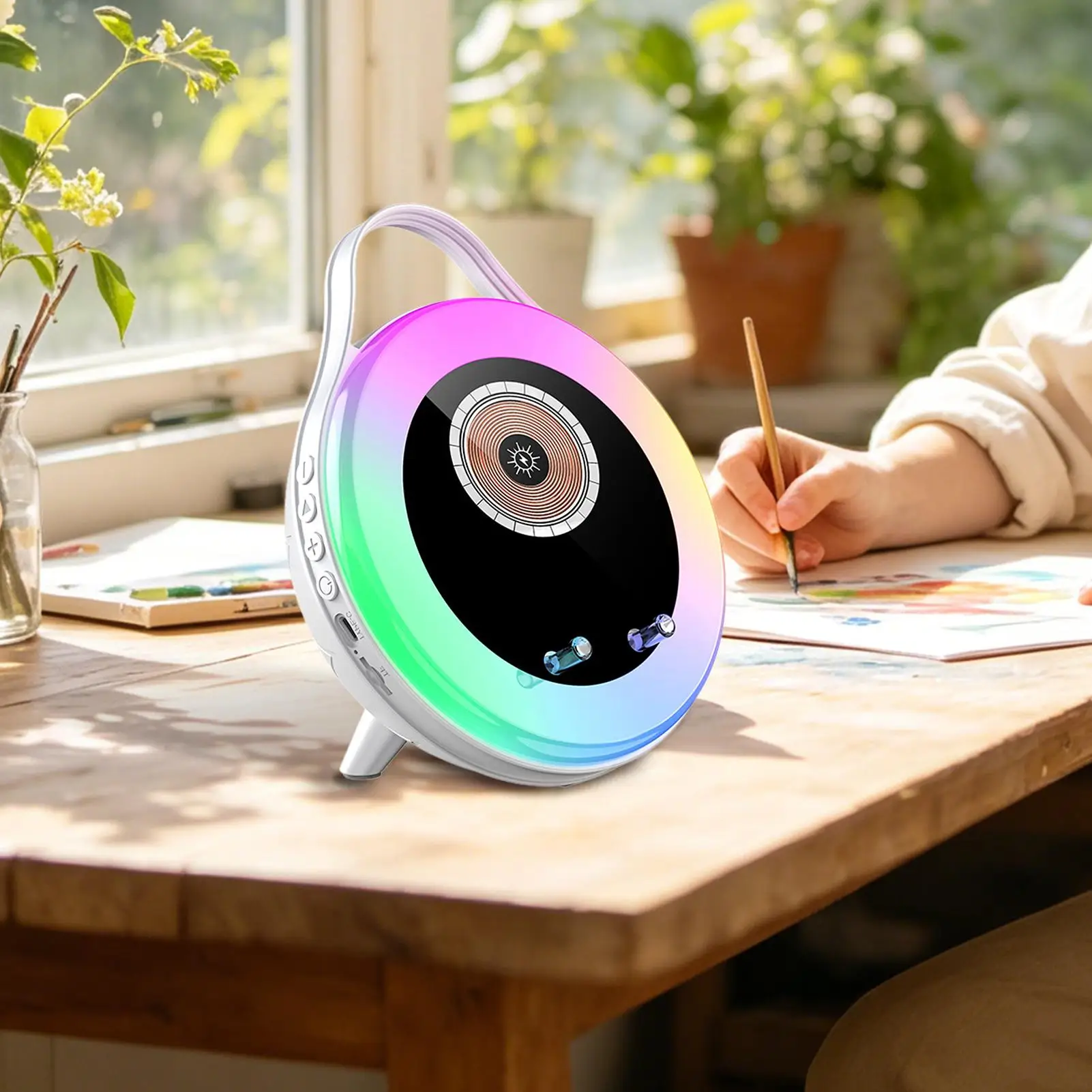 Phone Stand Speaker Fast Charging RGB Cellphone Sensor Holder Induction Sound Amplifier Charger for Home Office Living Room