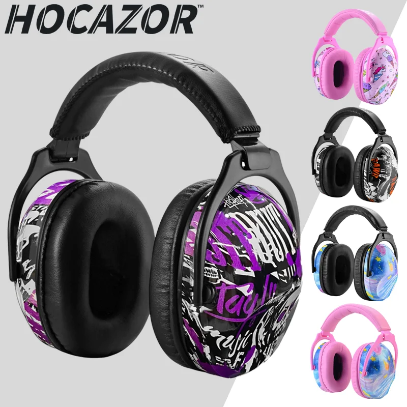 

HOCAZOR 2Pcs Kid Earmuffs Noise Reduction Ear Protector Professional Safety Hearing Defenders for Childhood Baby Autism Gift
