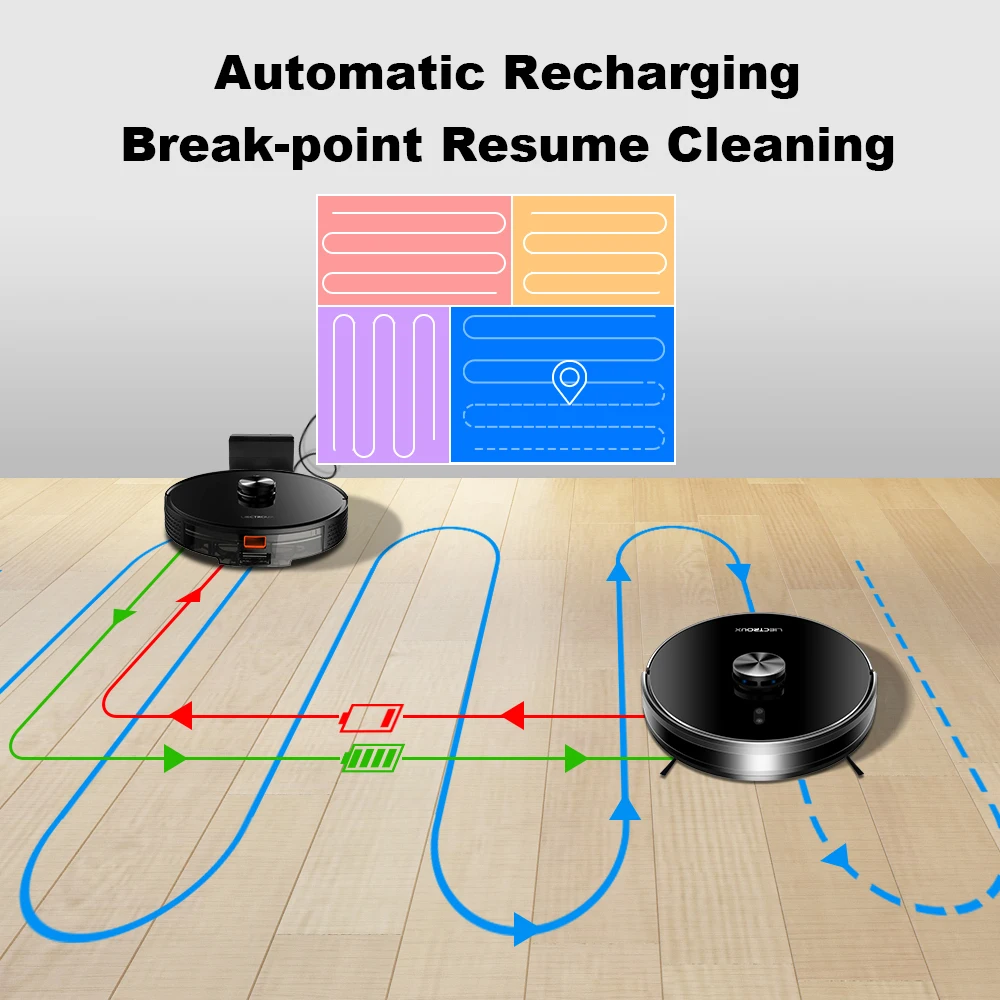 Liectroux X6 LDS Robot Vacuum Cleaner,Laser Lidar Navigation,Wet & Dry Mopping,6500Pa Suction,Multi-Floor Map,Carpet Boosting