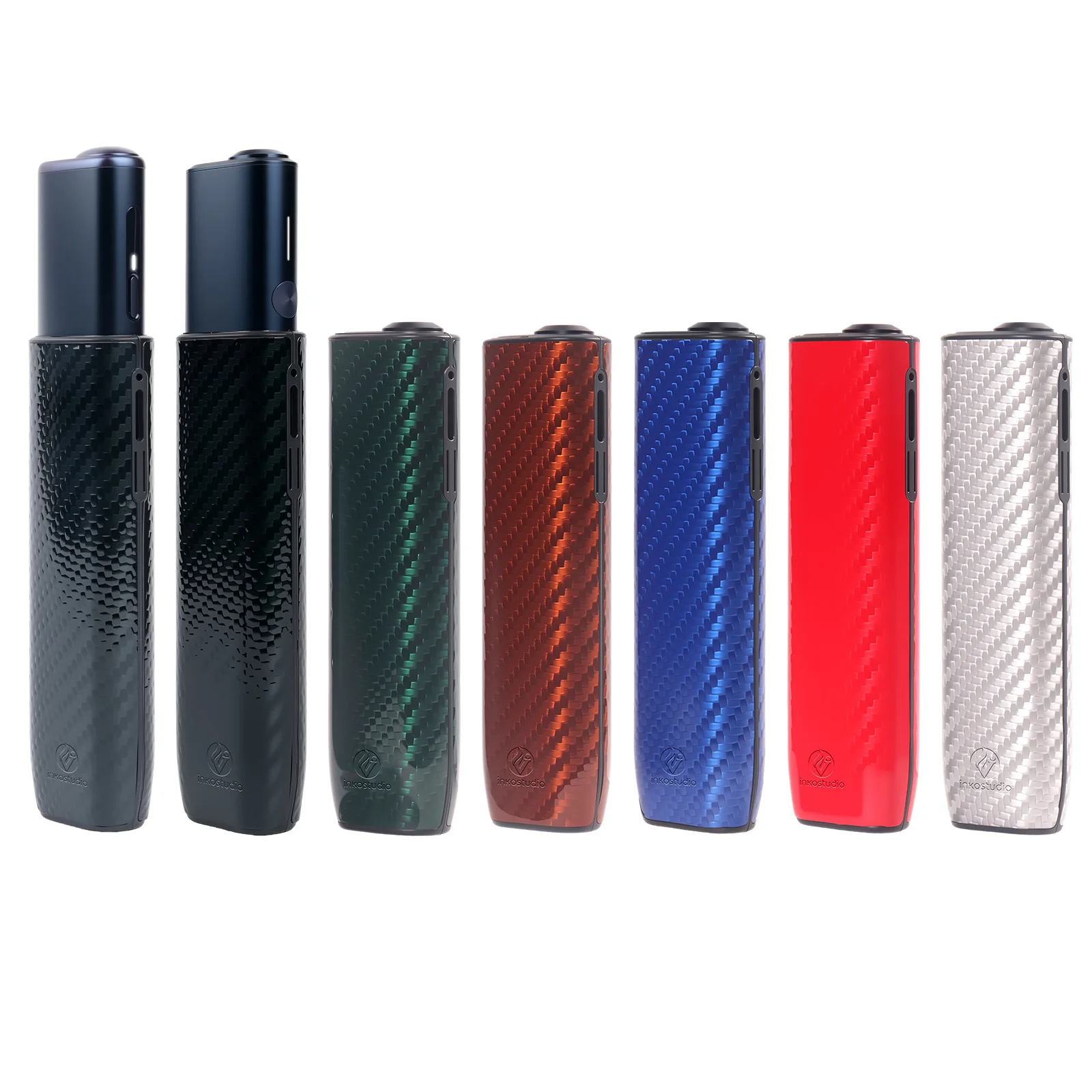 Iqos Iluma I와 호환되는 케이스 커버 글로시 카본 파이버 프린트 가죽 케이스, 슬리브, 소프트 쉘