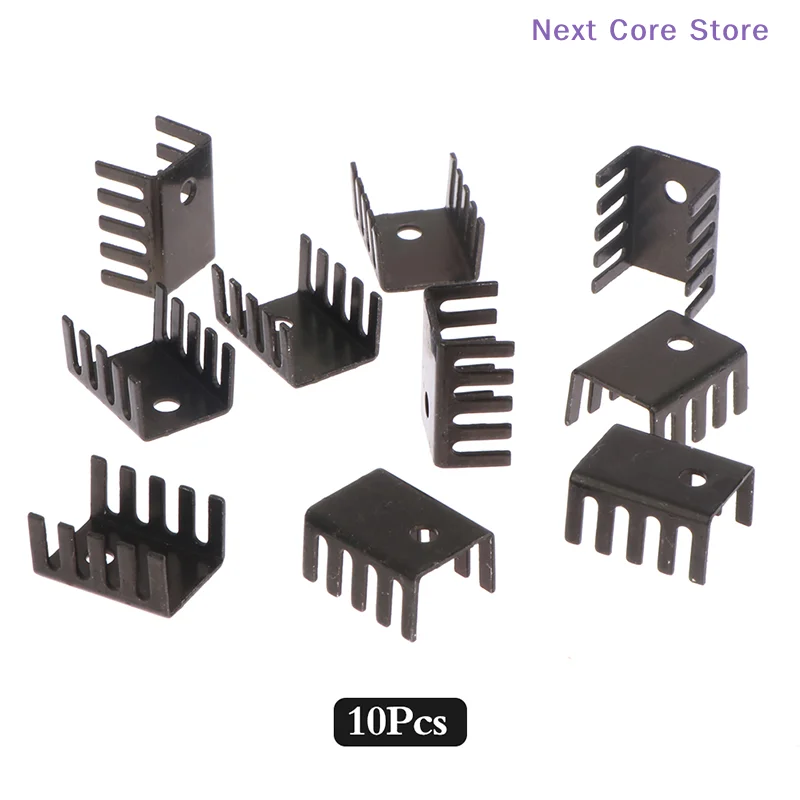 10Pcs TO-220 Aluminum Alloy Profile Cooler Profile 7805 Heatsink 781 Radiator Heat Sink 19*15*10MM