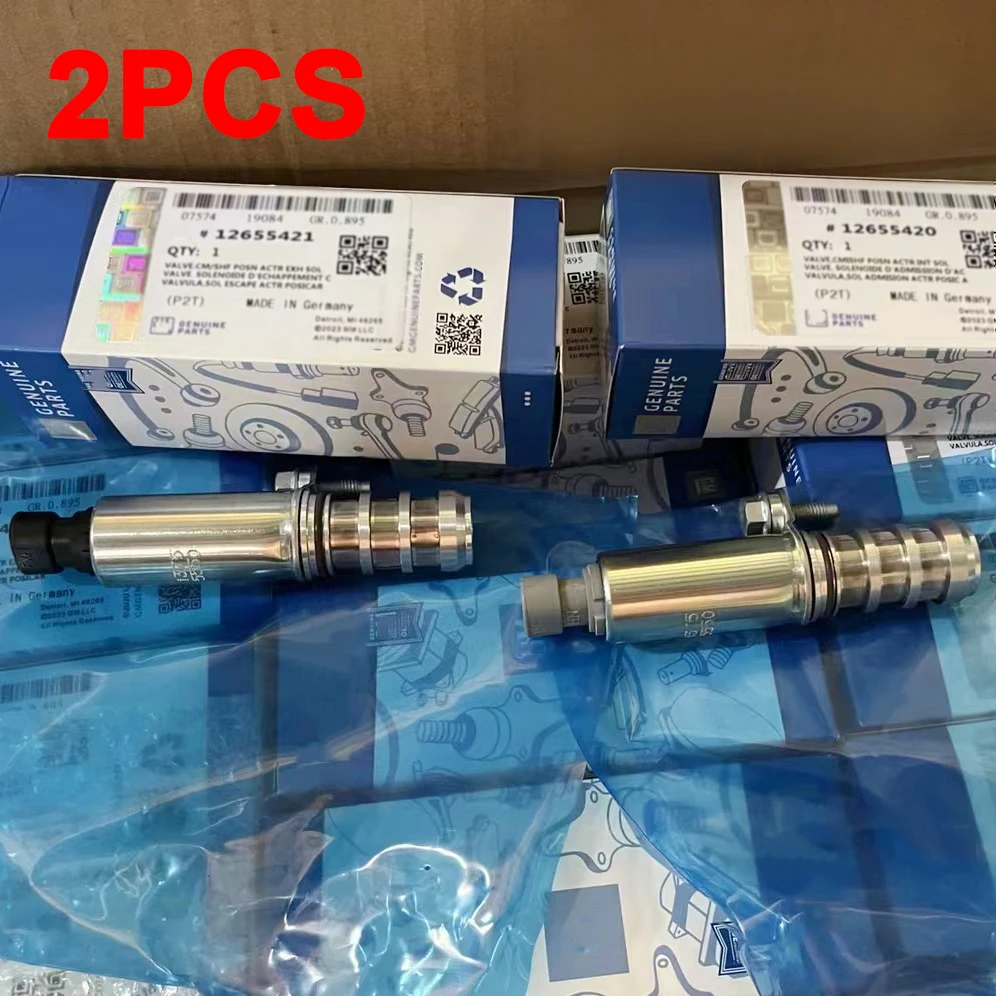2 SZTUK Zmienny rozrząd zaworów Siłownik elektromagnetyczny VVT OEM # 12655420 12655421   Dla Chevrolet Captiva 2.4 Dla Malibu Pontiac Buick Regal