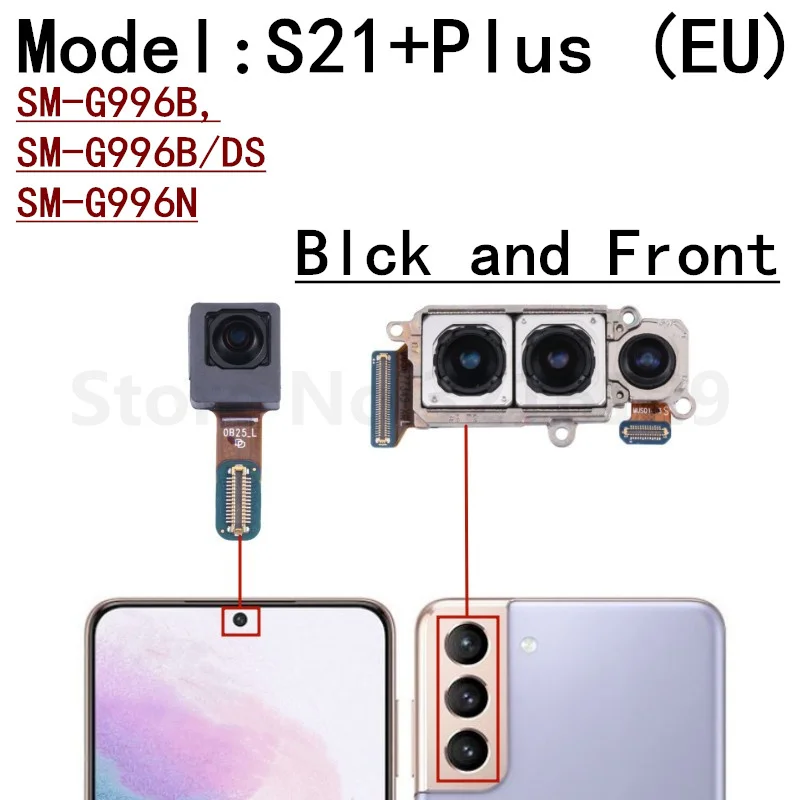 Main Rear Back Camera For Samsung Galaxy S21+Plus G996W G996U G996B G996N Wide Front Camera Flex Cable