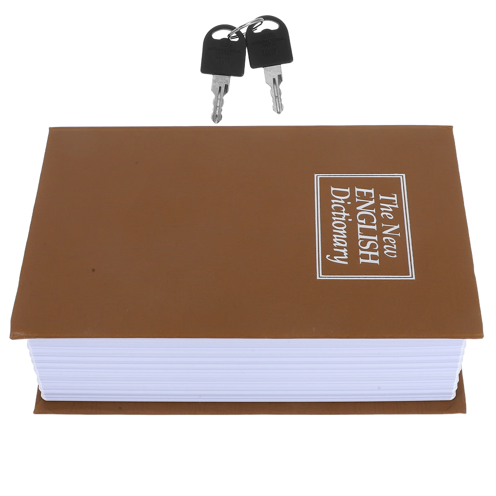 

1Pc Storage Box Decorative Hidden Book Safe Key Lock Portable Cash Organizer