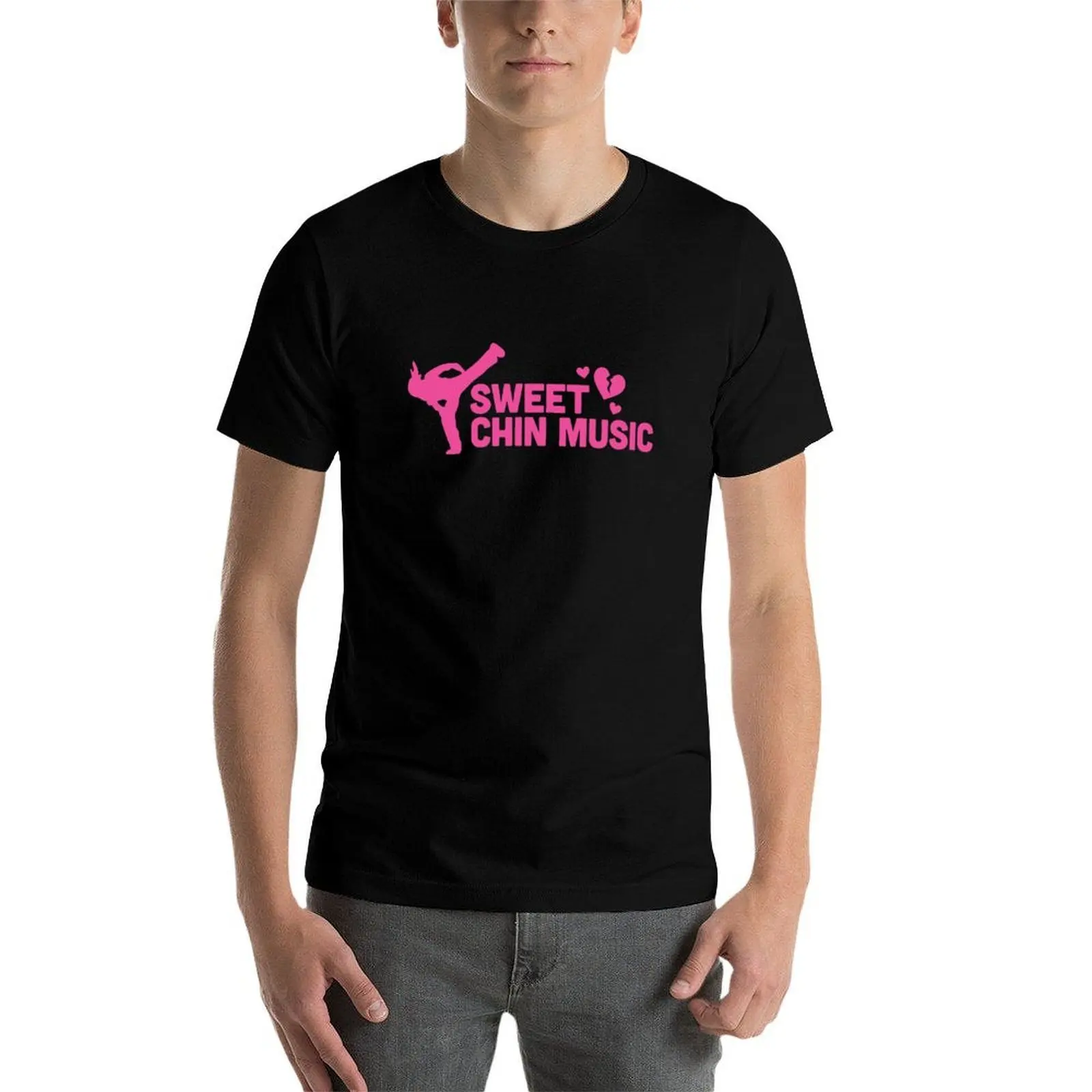 Sweet Chin Music T-Shirt cotton tshirt 100% man t shirt graphic t shirt custom print