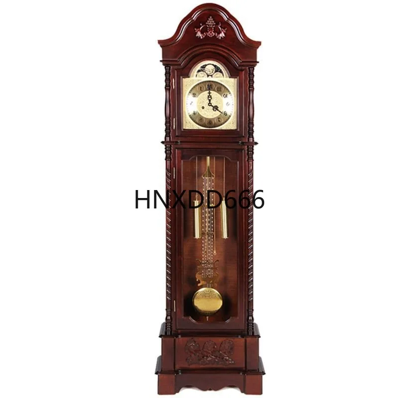 

Living room solid wood Chinese retro desk clock vertical luxury classical timekeeping
