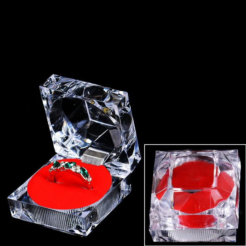 Acrylic Ring Box Holder for Wedding Proposals