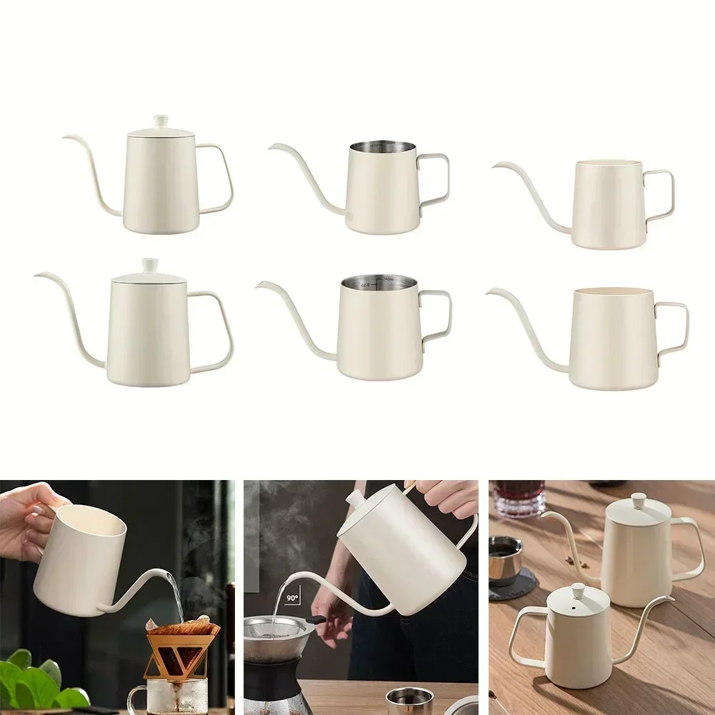 250/350/600ml Stainless Steel Gooseneck Kettle Hand Drip Pour Over Coffee Spout Pot Versatile Heating Tool Kitchenware