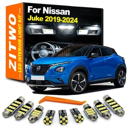 ZITWO 11Pcs Canbus Car Bulb Accessories For Nissan Juke 2019 2020 2021 2022 2023 2024 LED Interior Light License Plate Lamp Kit