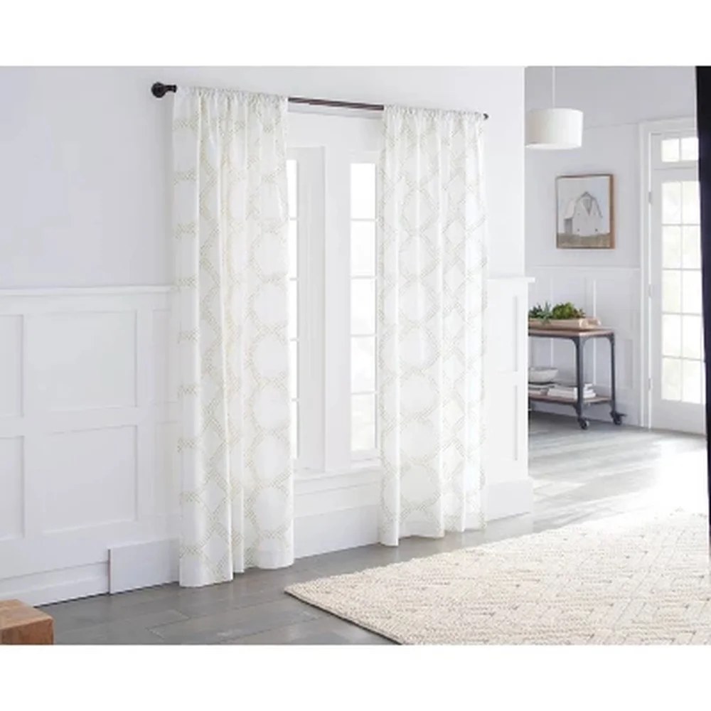 Adjustable French Pipe Curtain Rod 36-66 Inches Matte Black Includes Finials Brackets Durable Metal Easy Assembly