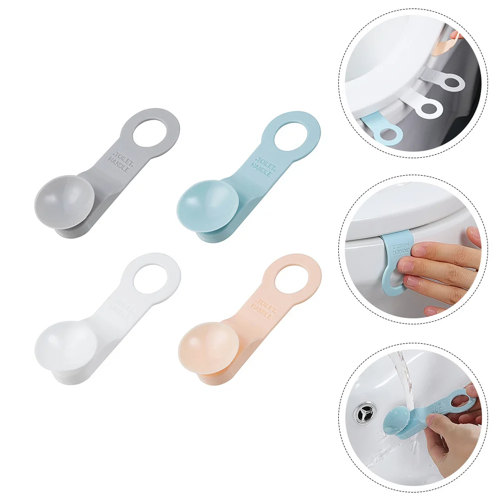 4 قطعة غطاء المرحاض رافع شفط كأس المطاط ملحقات الحمام مكافحة اللمس الإبداعية غطاء مقعد المرحاض رافع لوازم الحمام #6