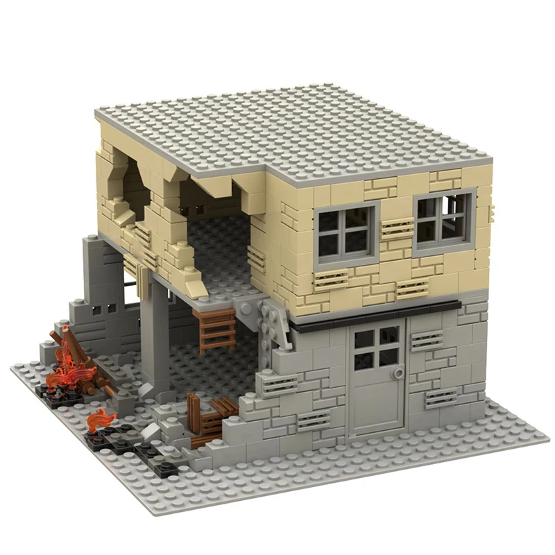 MOC Military Ruin SWAT Weapons Building Blocks Figures Accessories Shooting Training Base Army Soldiers Parts Bricks Kids Toys