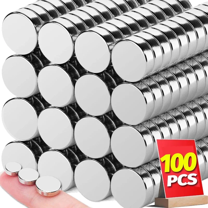 5/100PCS Mini Round Magnets Strong Neodymium Magnetic Disc for Whiteboard Fridge DIY Craft School Office Adhesive Magnetic Hooks