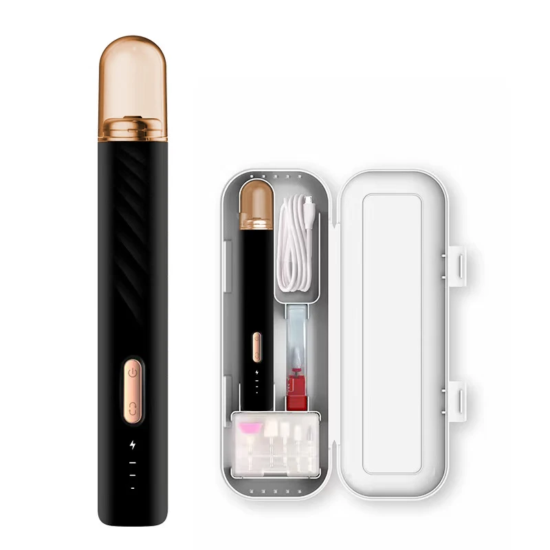 Trapano elettrico portatile per unghie, set di frese per tagliare le unghie, lucidatrice per unghie a velocità regolabile