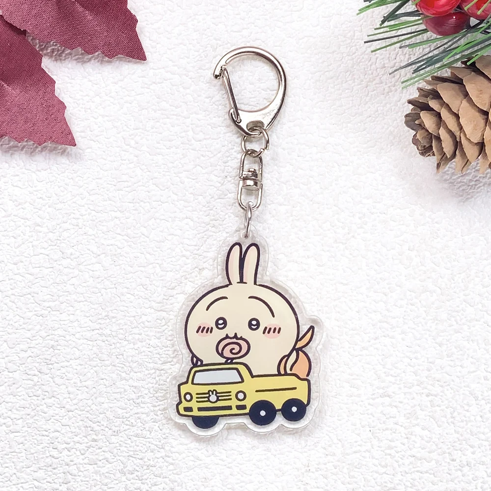 1/13 Stück Anime-Figuren Chiikawa Auto-Schlüsselanhänger Zubehör Acryl Niedliche Anhänger für Taschen Lustiger Schlüsselhalter Rucksack-Dekoration – Detail 10