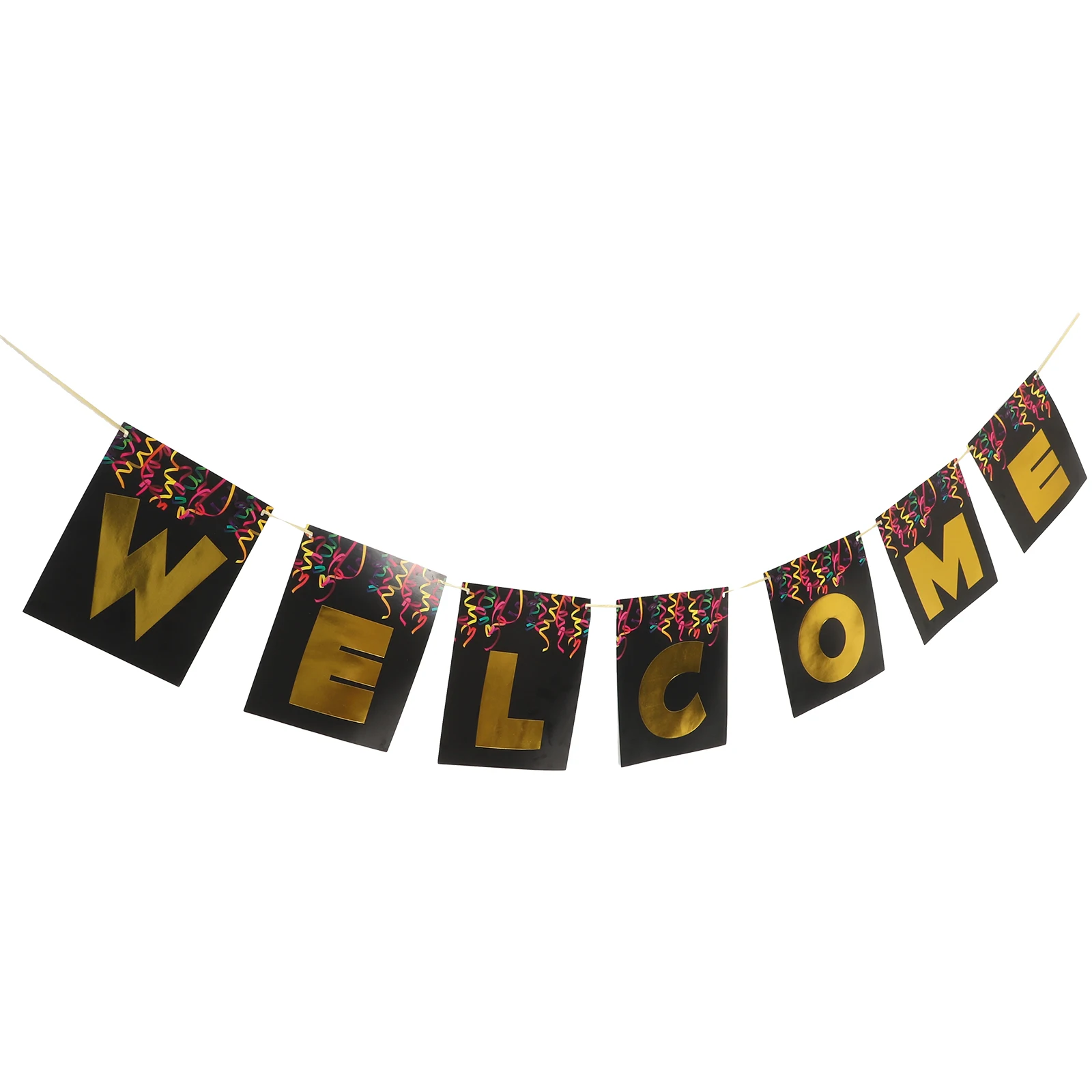 

Black Gold Banner Elegant Foil Design for Parties School Decorations Fall Signs Classroom First Day Of School Banner Hanging