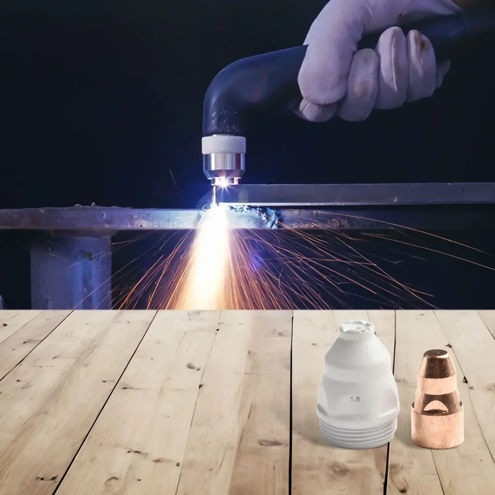 Cutting Machine Nozzle Cutting Head Electrode Consistent Performance Easy Installation High Precision Iron Plate Cutting