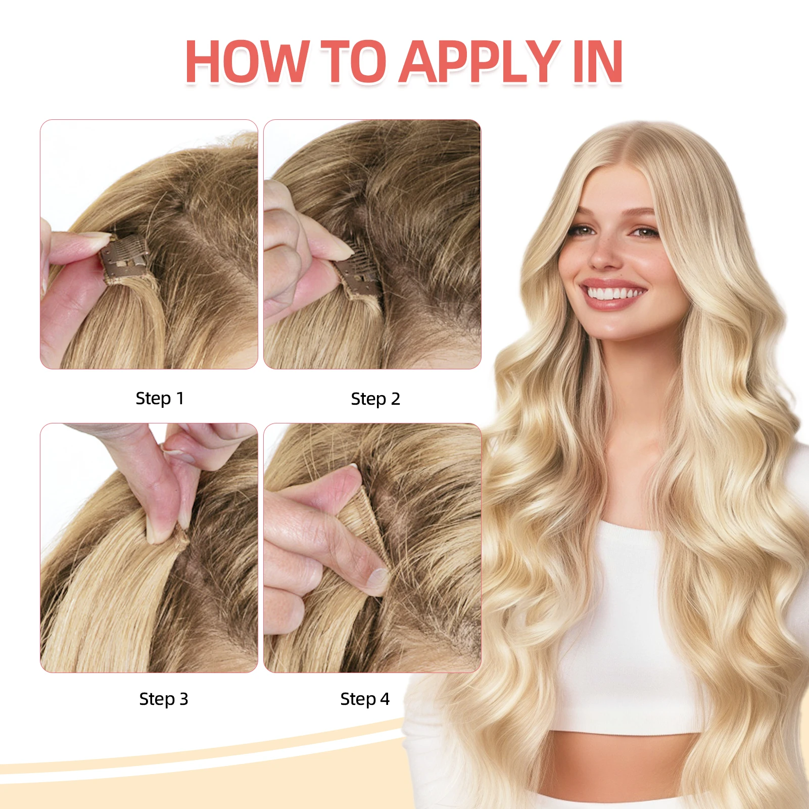 Vlasy 3 unids/set Clip en extensiones de cabello humano 12 ''-16'' cabello humano Natural Real Clip brasileño en extensiones de cabello para agregar cabello