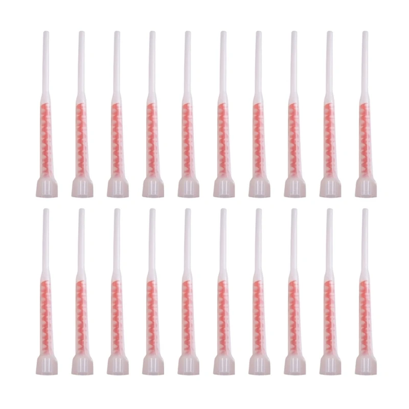 Pack of 20 Static Mixers for Injections Cartridges, Redness FIS Mixer, Homogeneous Mortar Mixing Tool