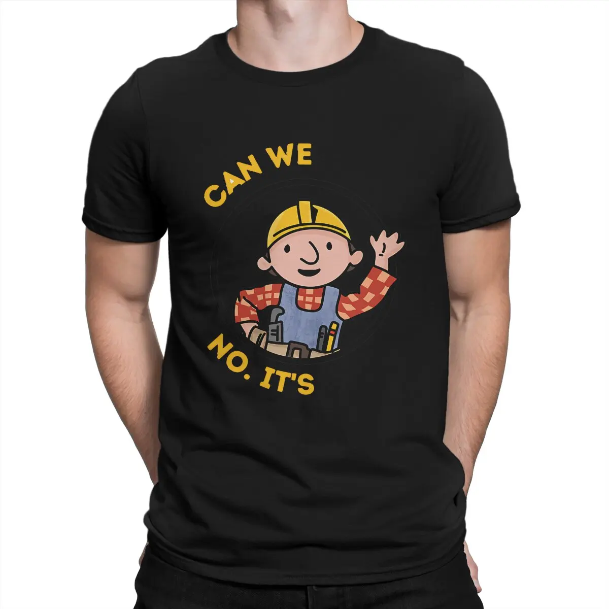 Men's T-Shirts Funny Repair Man Fun Cotton Tee Shirt Short Sleeve Bob The Builder Engineering Cartoon T Shirt O Neck Clothes