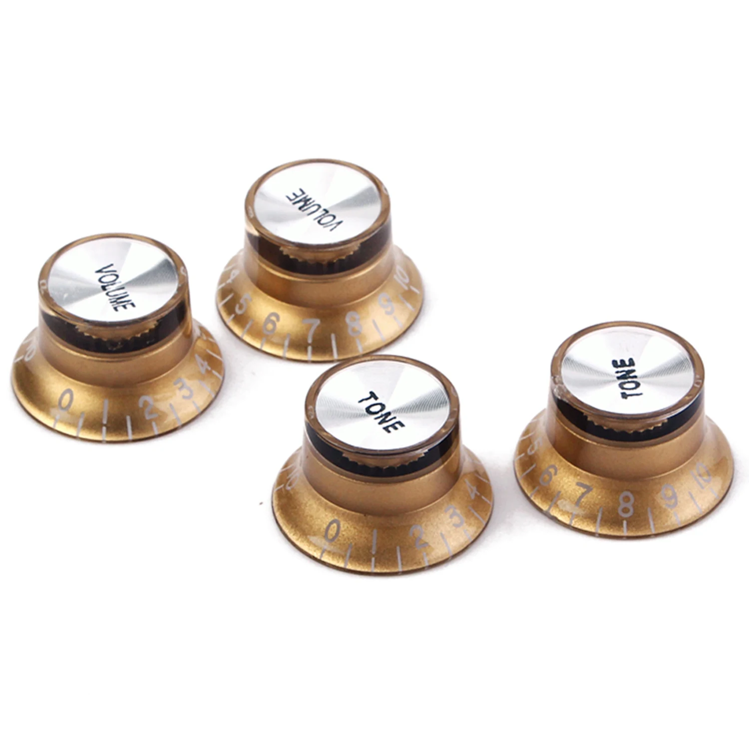 4 Pcs Speed Control Knobs 2 Tone 2 Volume for Gibson LP SG Guitar Golden Knobs Guitar