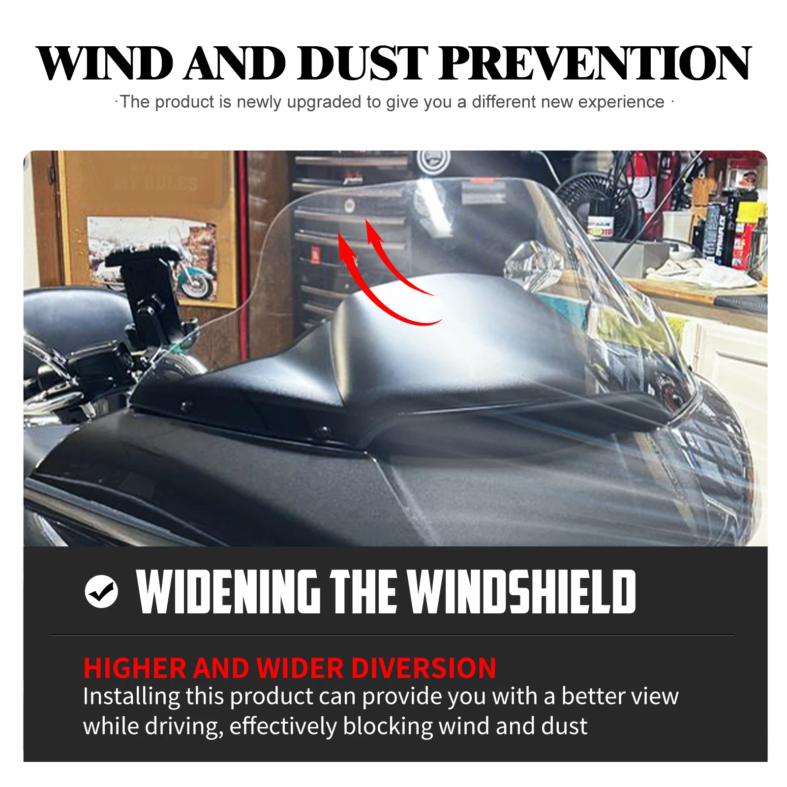 Motocykl 13 "deflektor szyby przedniej owiewka tapicerka dla Harley Touring Road Glide Ultra Limited CVO FLTRXS FLTRU 2015-24 — zdjęcie 5