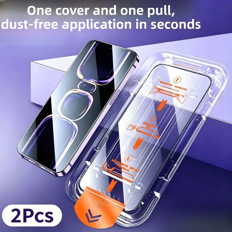 

2Pcs HD Protector For POCO F7 Auto Dust Remove Kit Screen Protector Film Easy To Install HD Film Funda Shockproof Funda