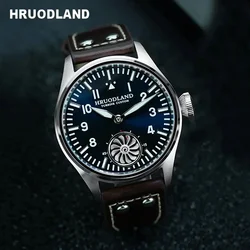 Hruodland 2025 New Men Manual Mechanical Watch Seagull ST3620 Pilot Stainless Steel BGW-9 Luminous Sapphire Crystal Reloj Hombre
