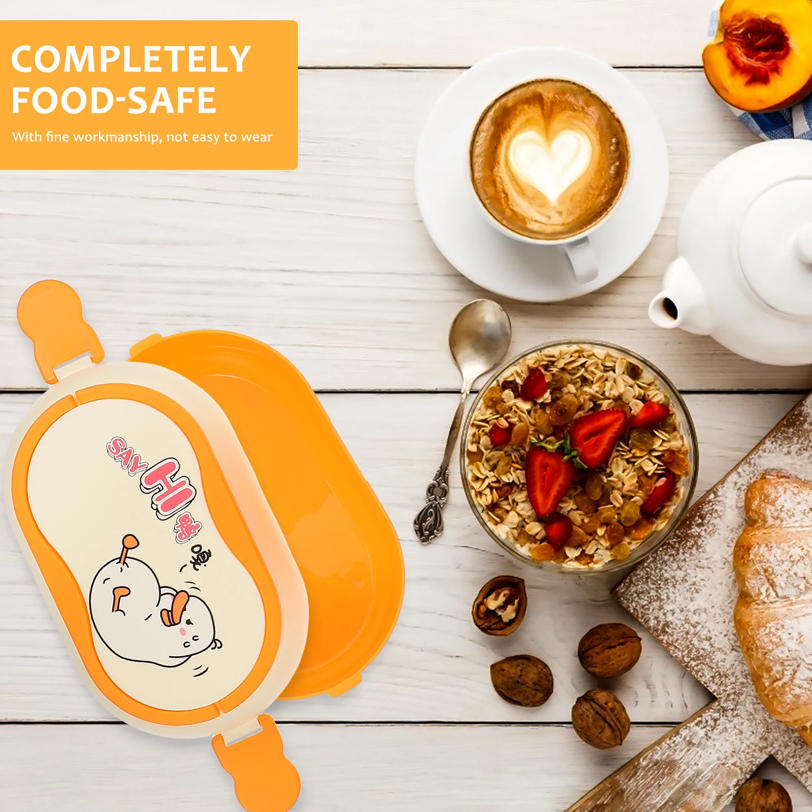 

1 pc Portable Plastic Lunch Box Student Office Worker Multi Compartment Food Storage Container Large Capacity Sealed