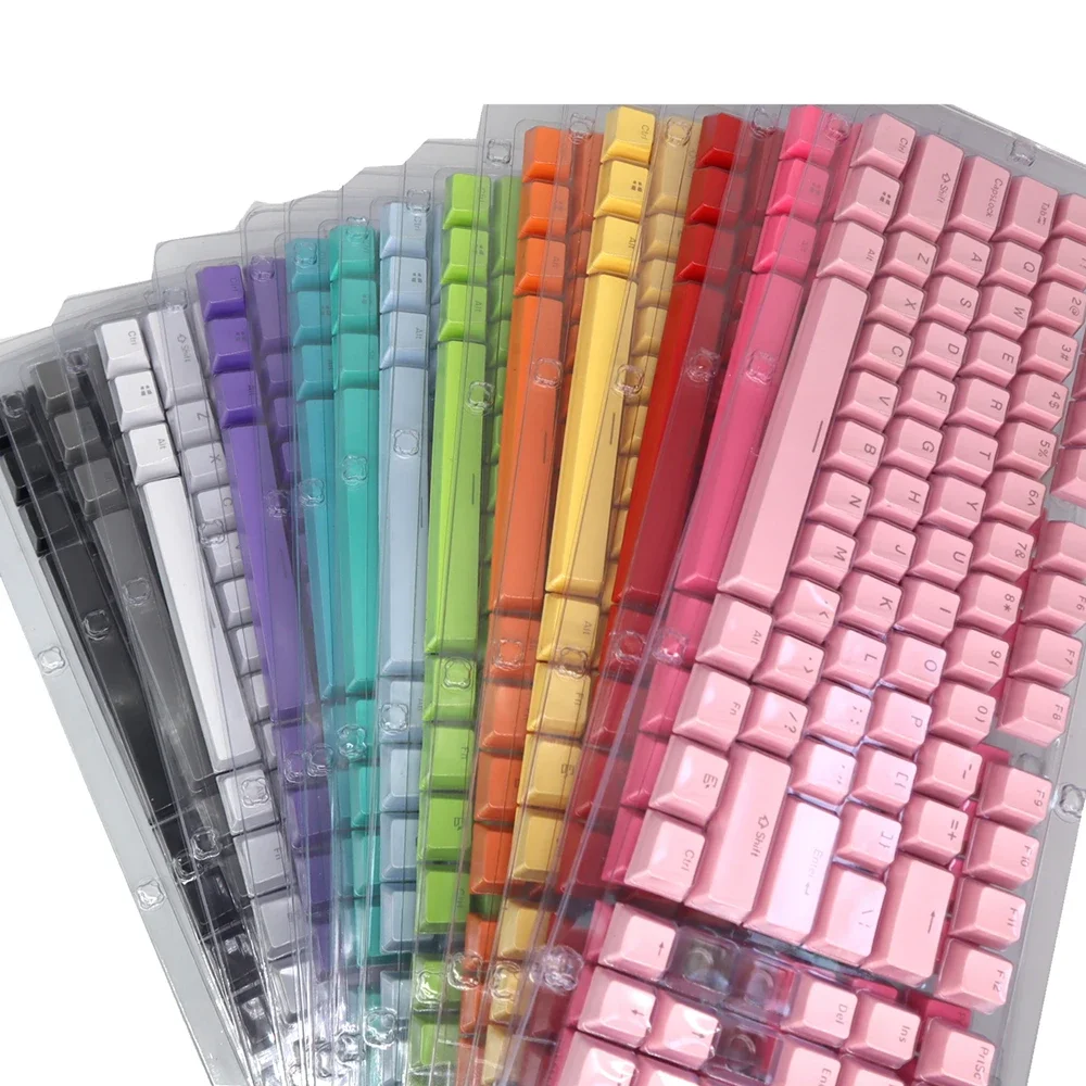 

104 Keys Color Backlight Translucent Abs Keycaps Oem Profile Layout Rgb Backlit Keys Caps For Mx Switches Mechanical Keyboard