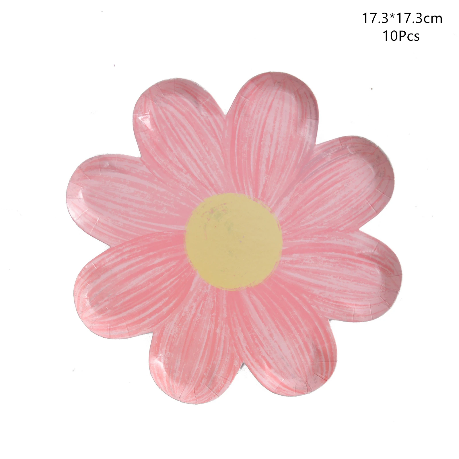 Disposable Daisy Paper Plate Flower Meal Plate Picnic Cake Plates Birthday Theme Party Decoration