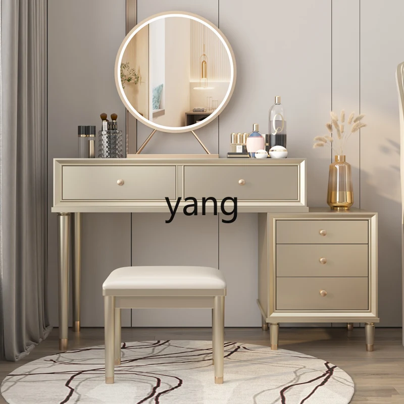 LHH  solid wood dresser storage cabinet integrated bedroom modern simple small makeup table
