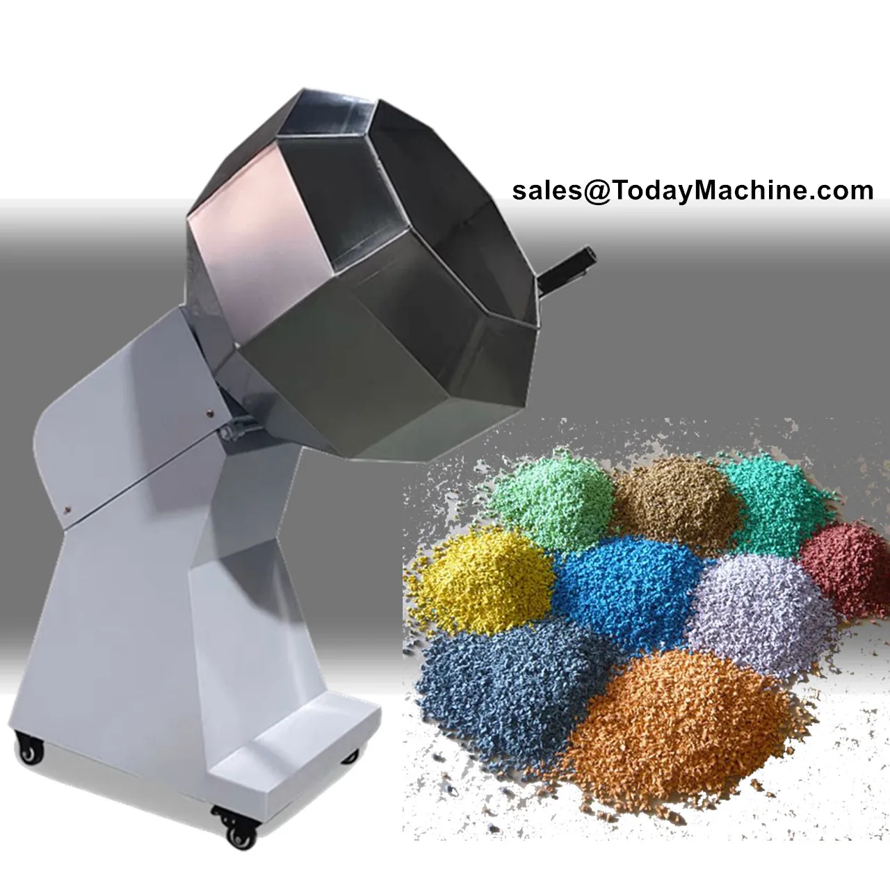 Automatic Octagonal Flavour Machine For Nuts Seasoning Chips Fries Popcorn Snack Food