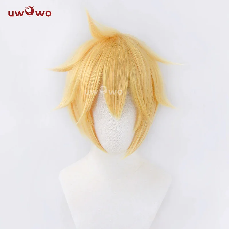 

UWOWO Len Cosplay Wig Kagaminee Len Costume Cosplay Wigs Short Yellow Hair