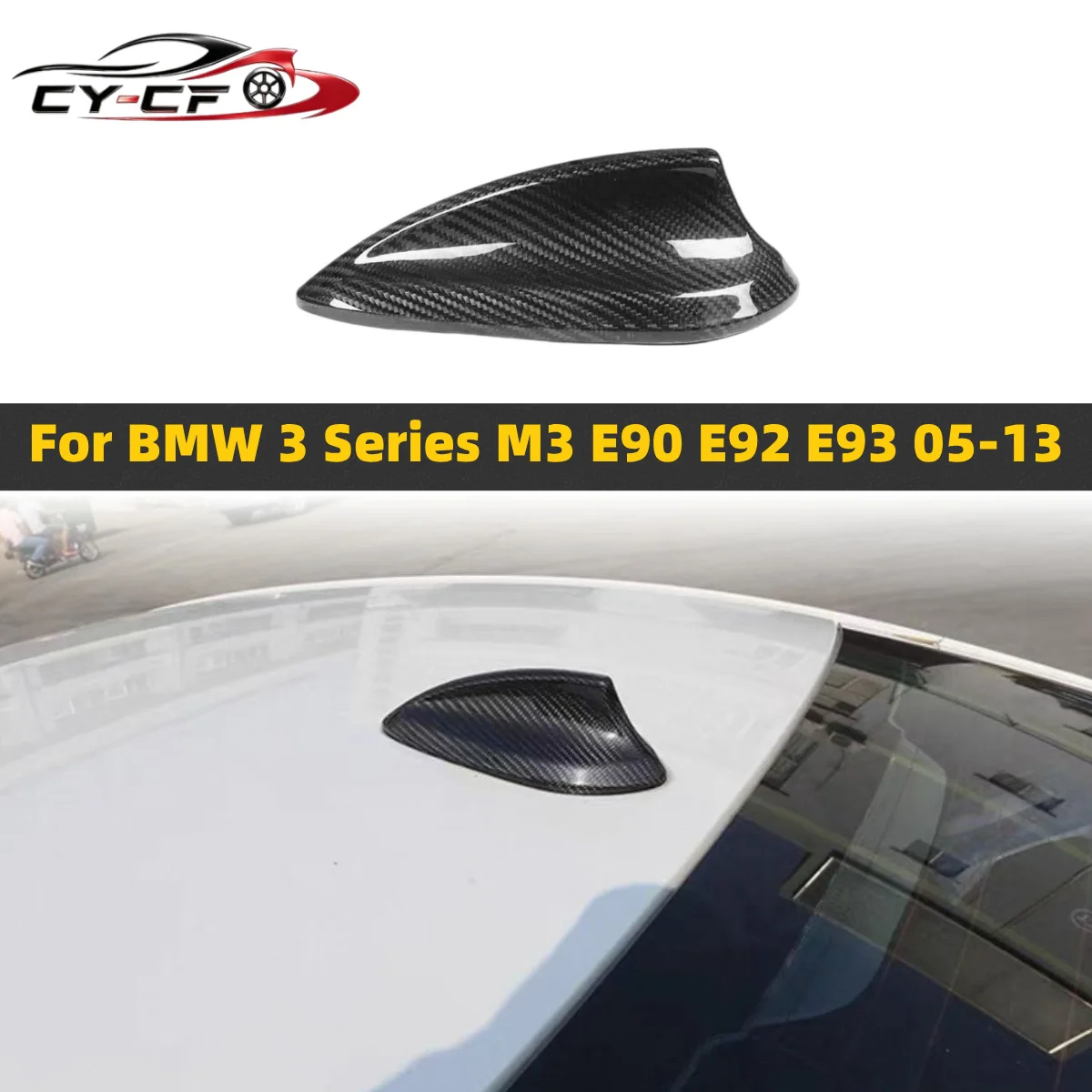 

Real Carbon Fiber Antenna Trim Sticky for BMW 3 Series E90 E92 E93 Sticky Style 1Pcs/Piece 2005-2013