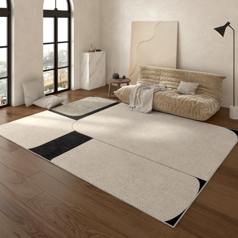 Modern Simple Carpets for Living Room Black White Bedroom Decor Plush Carpet Home Washable Floor Mat Fluffy Soft Cloakroom Rug