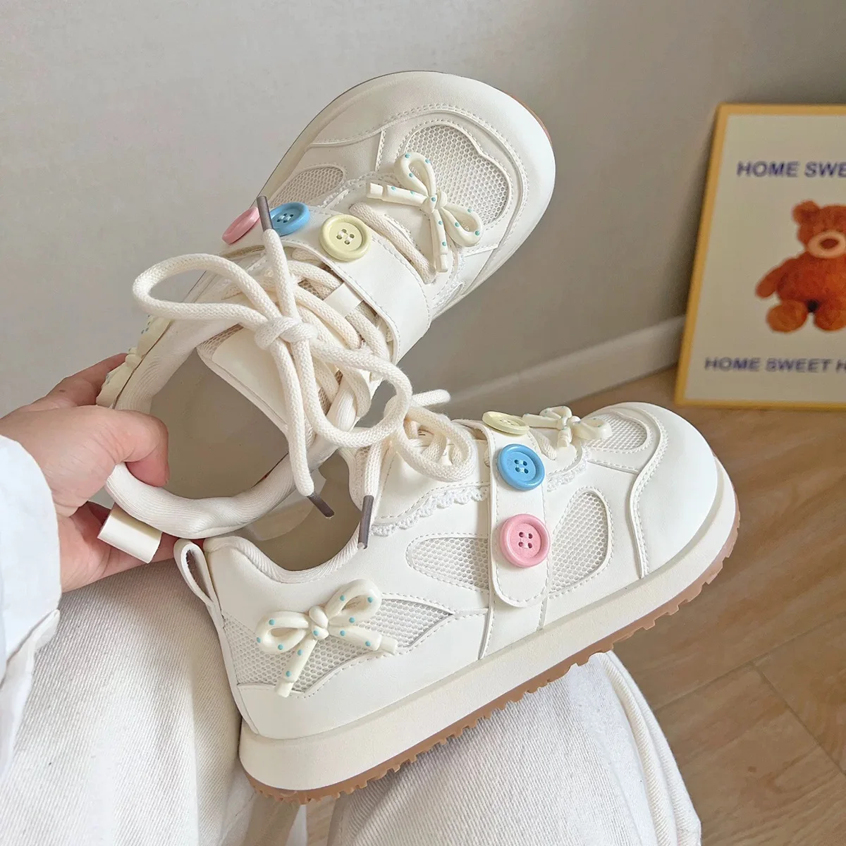 5 stücke miniso Acryl nette bogen schmuck zubehör handy fall haar schmuck loch schuhe blume DIY handgemachte materialien wholesa