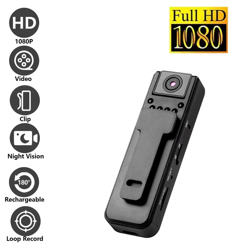 Hd 1080p mini câmera portátil digital espia pequena camara ação esporte micro câmera lente girada inteligente visão noturna bodycam gizli